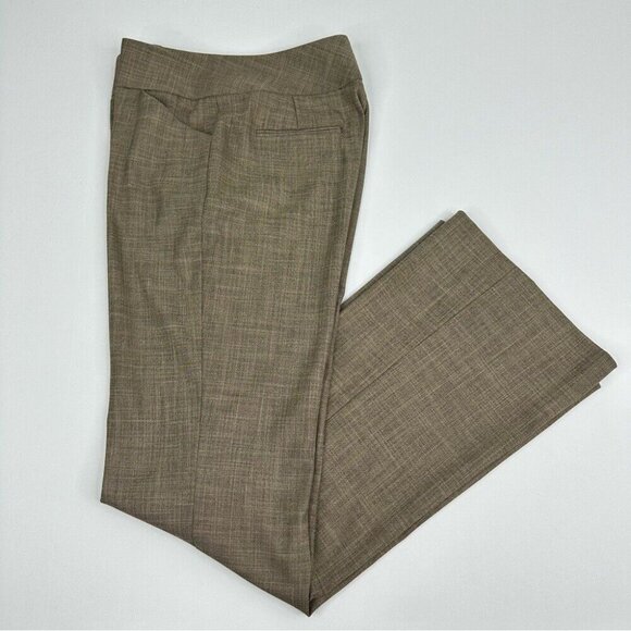 Tahari ASL Women's Tan Mid-Rise Flare Business Career Trouser 4T/W30/L33 - Picture 3 of 10